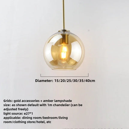 Suspension LED boule en verre noir et violet, design moderne pour intérieur