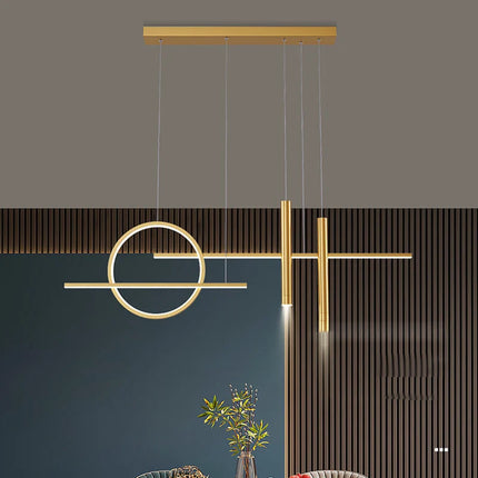 Suspension LED moderne en ferronnerie et acrylique, lumière chaude pour salon et cuisine