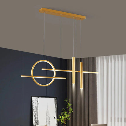 Suspension LED moderne en ferronnerie et acrylique, lumière chaude pour salon et cuisine