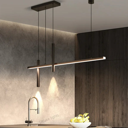 Suspension moderne design créatif en métal pour salle à manger, lumière chaude