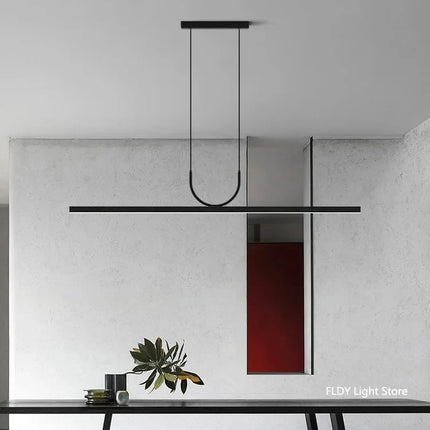 Suspension moderne nordique en aluminium LED pour salle à manger et bar