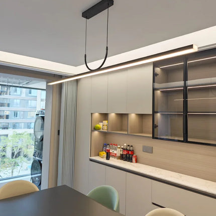 Suspension moderne nordique en aluminium LED pour salle à manger et bar