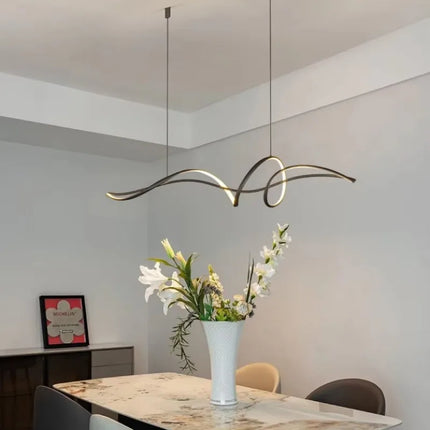 Suspension LED moderne en aluminium, lumière chaude réglable pour intérieur