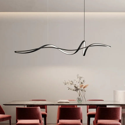 Suspension LED moderne en aluminium, lumière chaude réglable pour intérieur
