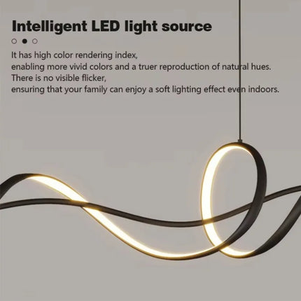 Suspension LED moderne en aluminium, lumière chaude réglable pour intérieur