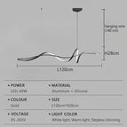 Noir-L120cm / Lumière chaude