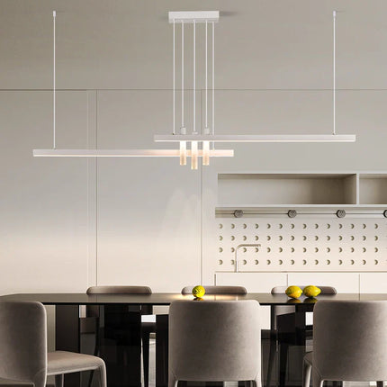 Suspension LED design moderne en métal avec fonction mémoire, lumière chaude pour bar et cuisine