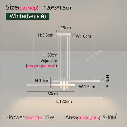 Suspension LED design moderne en métal avec fonction mémoire, lumière chaude pour bar et cuisine