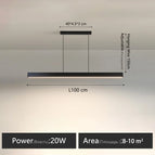Noir L100cm / Naturel (4000K)