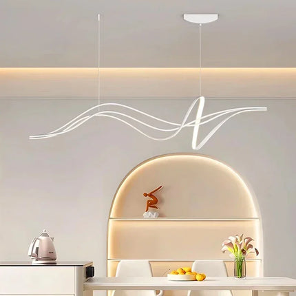 Suspension LED minimaliste design moderne en métal pour salon et salle à manger