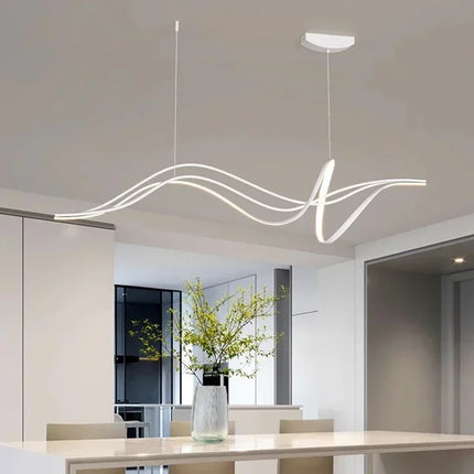 Suspension LED minimaliste design moderne en métal pour salon et salle à manger