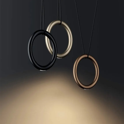Suspension LED en métal style nordique, lumière chaude pour intérieur industriel