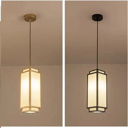 Suspension chinoise en tissu beige, design moderne pour salon et salle à manger