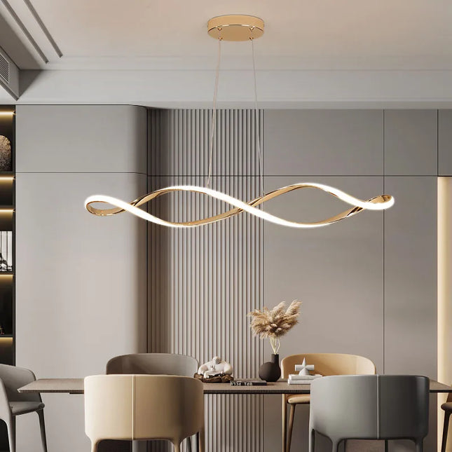 Suspension LED Moderne à Intensité Variable avec Télécommande – Hauteur Réglable 92 cm, Éclairage Îlot et Salle à Manger
