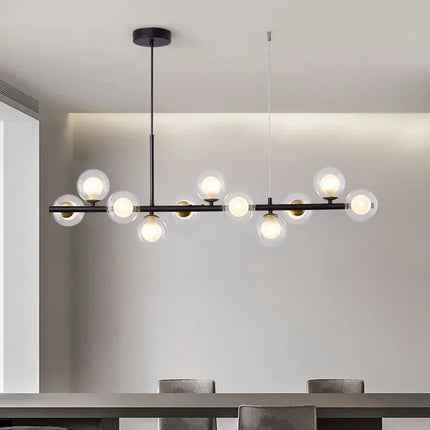 Suspension boule en verre dépoli moderne pour intérieur lumineux