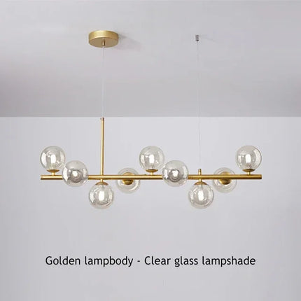 Suspension boule en verre dépoli moderne pour intérieur lumineux
