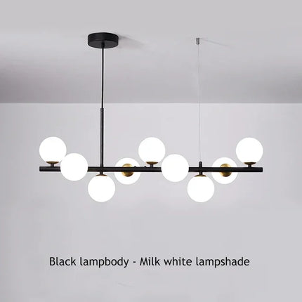 Suspension boule en verre dépoli moderne pour intérieur lumineux