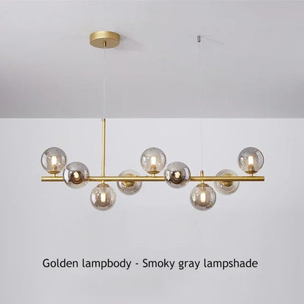 Suspension boule en verre dépoli moderne pour intérieur lumineux