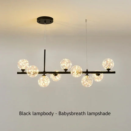 Suspension boule en verre dépoli moderne pour intérieur lumineux