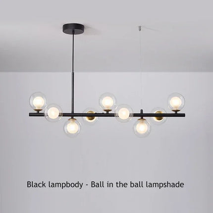 Suspension boule en verre dépoli moderne pour intérieur lumineux