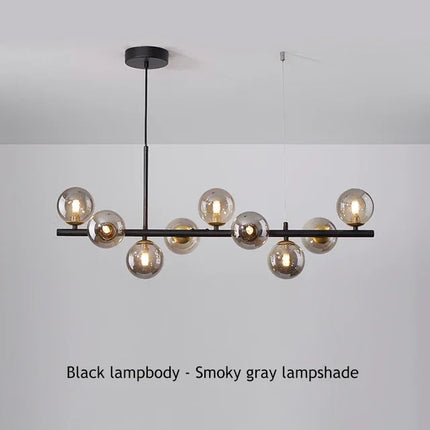 Suspension boule en verre dépoli moderne pour intérieur lumineux