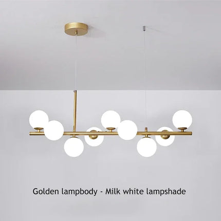 Suspension boule en verre dépoli moderne pour intérieur lumineux