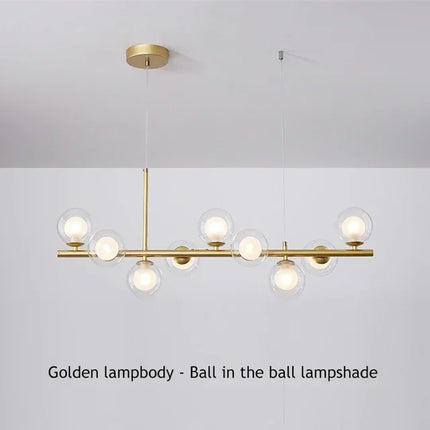 Suspension boule en verre dépoli moderne pour intérieur lumineux