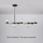 Noir Transparent ball / 7 Tête(s)(L65xH24cm) / Lumière Froide 6000K