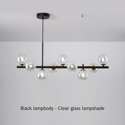 Suspension boule en verre dépoli moderne pour intérieur lumineux