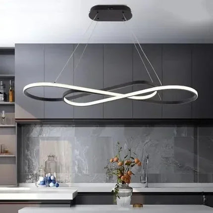 Suspension LED moderne galvanisée or/argent avec télécommande et gradation