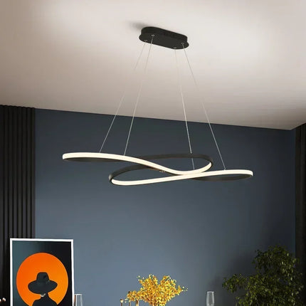 Suspension LED moderne galvanisée or/argent avec télécommande et gradation