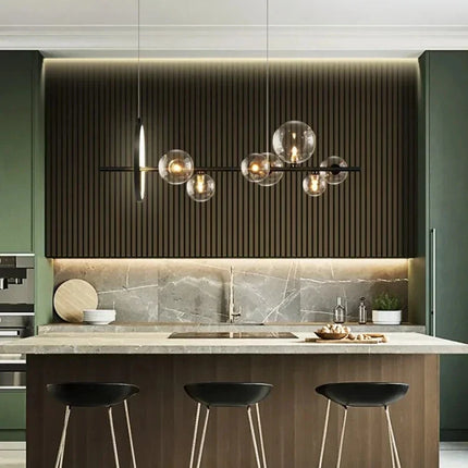 Suspension LED moderne à anneaux en verre, luminaire d’intérieur design