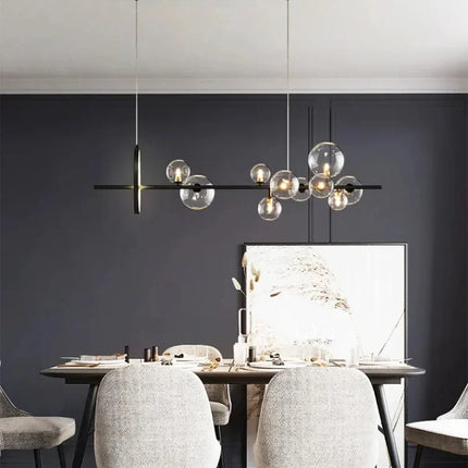 Suspension LED moderne à anneaux en verre, luminaire d’intérieur design