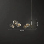 Noir Petit 7 Tête(s) / Lumière chaude 3000K / Transparent verre|Nouveauté