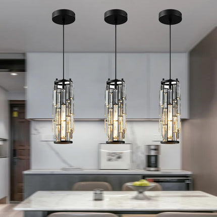 Suspension en cristal design moderne pour salle à manger et bar