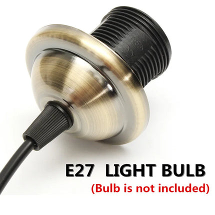 Suspension vintage E27 en métal, douille à vis pour ambiance chaleureuse