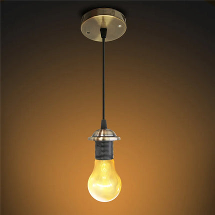 Suspension vintage E27 en métal, douille à vis pour ambiance chaleureuse