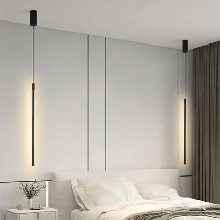 Suspension LED moderne en aluminium pour salon et chambre, lumière chaleureuse