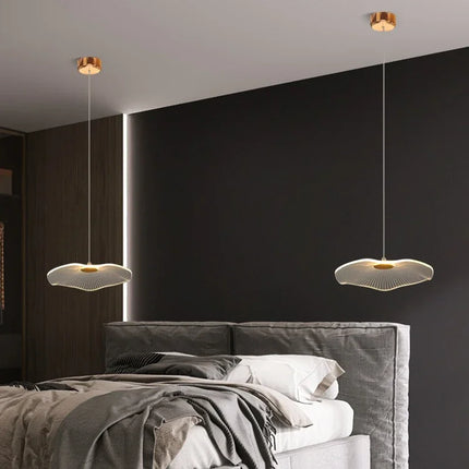 Suspension moderne en acrylique feuille de Lotus LED pour salon et chambre