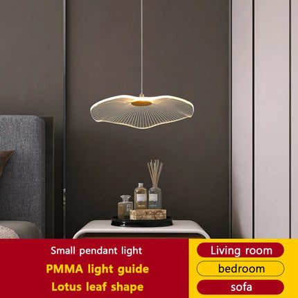 Suspension moderne en acrylique feuille de Lotus LED pour salon et chambre