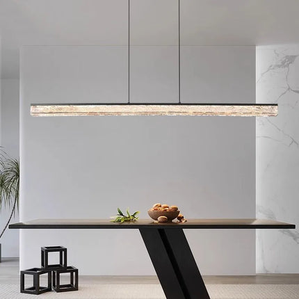 Suspension LED moderne en résine dorée pour salon et salle à manger