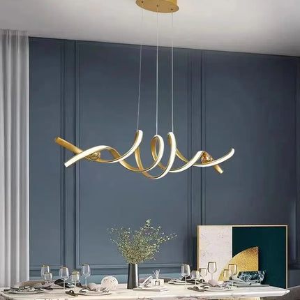 Suspension LED design moderne en aluminium avec lumière chaude dimmable