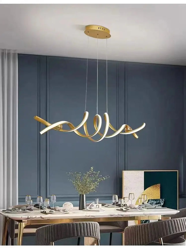 Suspension LED design moderne en aluminium avec lumière chaude dimmable