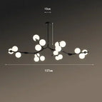Noir 18Lumières / 45CM Hauteur de suspension / Lumière chaude|Nouveauté