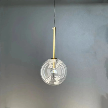 Suspension boule de verre à bulles LED pour ambiance chaleureuse