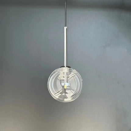 Suspension boule de verre à bulles LED pour ambiance chaleureuse