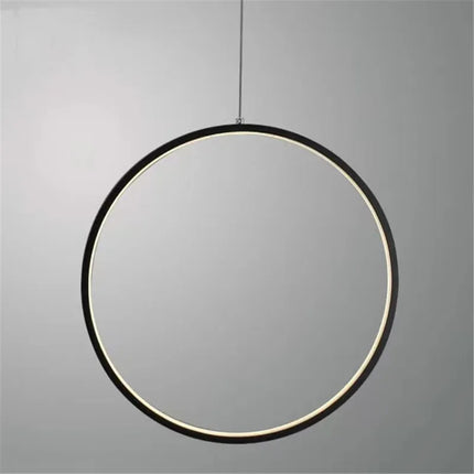 Suspension anneau circulaire nordique en aluminium, lumière LED dimmable