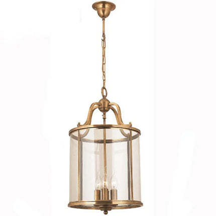 Suspension vintage en cuivre avec cage à oiseaux en verre, éclairage chaleureux
