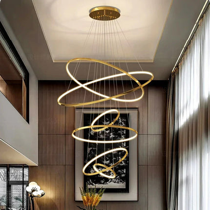 Suspension nordique en alliage et acrylique, lumière chaude modulable pour salon et salle à manger
