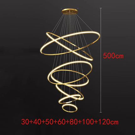 Suspension nordique en alliage et acrylique, lumière chaude modulable pour salon et salle à manger